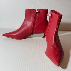 Gianni Bini Cherry Red Ankle Boots